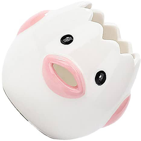 Alipis Cute Ceramic Egg Separator for Home Kitchen Oval Pink Egg White and Yolk Divider for Baking and Cooking