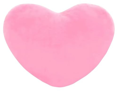1 x rosa Herz-Dekokissen, herzförmiges Kissen für Sofa und Bett, süßes Valentinstagsgeschenk für Mädchen, Heimdekoration