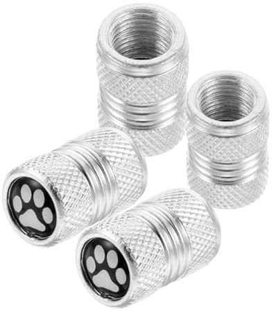 TOPPERFUN 4piezas Tapones De Válvula De Acero Inoxidable para Neumáticos De Tapa para Coches Motocicletas y Bicicletas Protección y Fácil Instalación