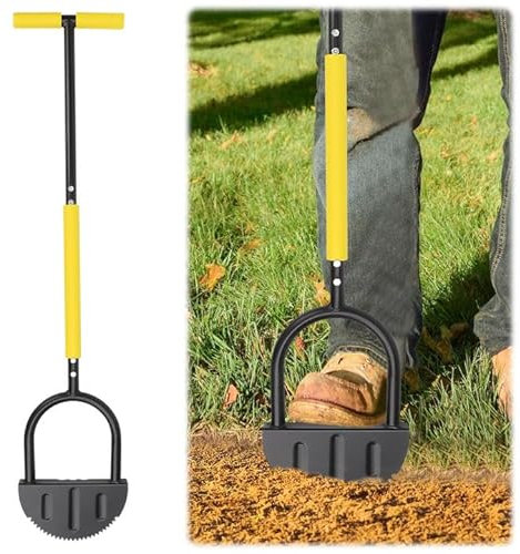 Strumento di Bordo del Prato Manuale, Bordatore Manuale per Prato con Manico 109cm, Paletta Giardino Vanga per Orto, Taglierina Strumento per Bordatura per Erba, Marciapiedi e Vialetti