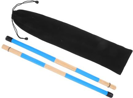 VINTORKY Baquetas de Bambú para Batería de Jazz y Folk, Par Profesional Agarre Cómodo y Diseño Ergonómico para Músicos y Principiantes