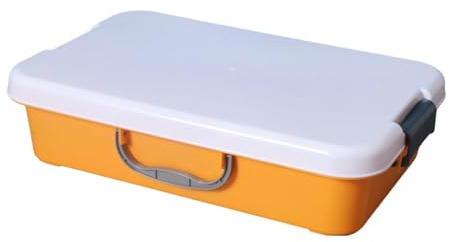 Montesy Bac à sable empilable avec couvercle, autocollants, poubelle sensorielle portable pour enfants, rangement artistique, bleu et vert