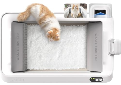 PETKIT Purobot Crystal Duo Selbstreinigende Katzentoilette mit Kamera, AI-Gesundheitsüberwachung, Geruchskontrolle, Offenes Design für große Katzen, Bis zu 30 Tage ohne Reinigung