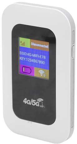 Denash 300Mbps 4G LTE WiFi Hotspot, Enrutador de Bolsillo Portátil con Ranura SIM y Batería de 2100 MAh para Acampar de Viajes, Conecte 10 Dispositivos
