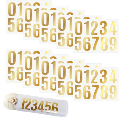 JUGUTA 10 Blatt Zahlen Aufkleber,4 Cm Mailbox Nummern Aufkleber,Wetterfest Klebezahlen, 0-9 Vinyl Sticker Zahlen,100 Stück Nummernaufkleber Für Briefkasten Hausnummer Postkasten Schilder