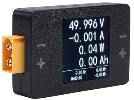 ZDAGELD High Precision Digital Power Meter 8 150V 25A LIPO Battery Tester, Real Time Wattage Monitoring with XT60 Connector, Bidirectional Current Detection for Battery Charging and