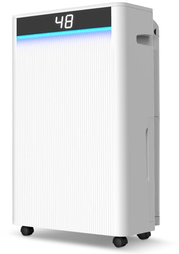KeepGlad 5000 Sq. Ft Dehumidifiers for Home and Basement, Max 95 Pint/Day Dehumidifier with Drain Hose, Compressor Dehumidifier with Humidity Control, 24H Timer & Child Lock, for Bedroom, Large Rooms