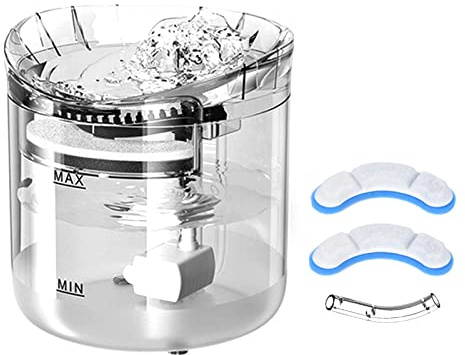 Fontaine à Eau pour Chat Distributeur d Chien Boire Automatique Animaux de Compagnie 2L avec Fonctionnement Ultra Silencieux et 2 Modes débit Chats Chiens Plusieurs