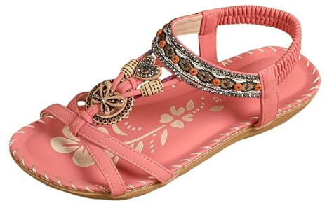 Sandalias de verano para mujer, elegantes, con separadores de dedos, cómodas, ortopédicas planas con plantilla, transpirables, con tira trasera para playa, vacaciones y ocio. # L