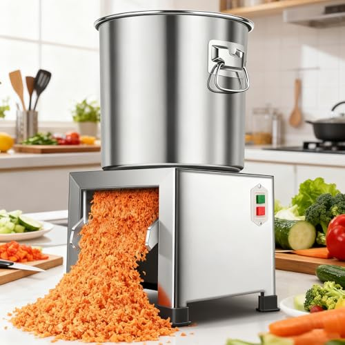 GTHTUHFD Tritatutto E Robot da Cucina Professionale, Tagliaverdure Elettrico da 1800 W con 3500 Giri/Minuto per La Lavorazione di Grandi Volumi.