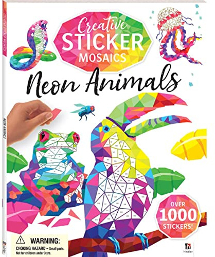 Hinkler Creative Sticker Mosaics Neon Animals (Sticker and Mosaic Books)