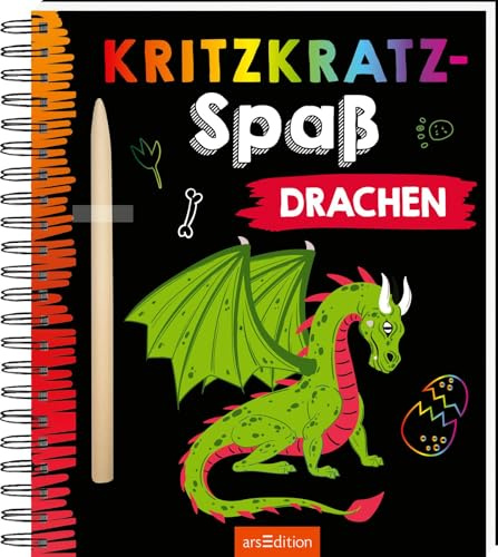 Kritzkratz-Spaß Drachen: Kreativer Kratzelspaß mit Malideen und Holzstift für Kinder ab 5 Jahren
