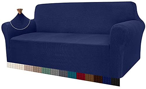 Granbest Hochdehnbare Sofabezüge, 3-Sitzer, superweich, stilvoll, Couchüberzüge für Hunde, Haustiere, Katzen, Jacquard-Spandex, rutschfester Sofa-Schonbezug für Wohnzimmermöbelschutz (3-Sitzer,