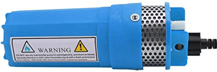 Solar Powered Well Water Pump 12V DC High Power Submersible Deep Well Water Pump for Pond (Blue)