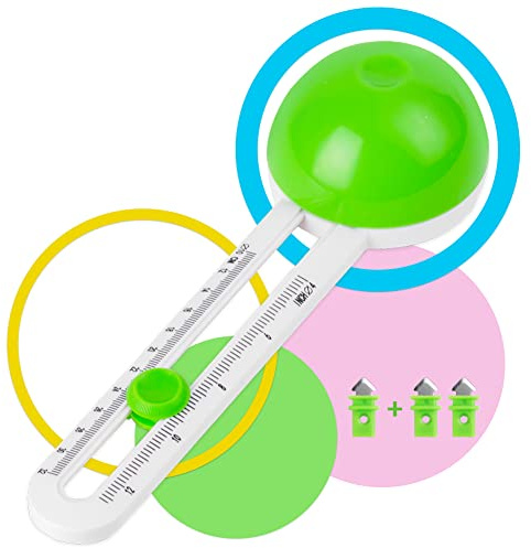 flintronic Coupeur de Papier Circulaire, Cut Paper Circle Rotary Circle Cutter Rotatif Craft Massicot Supplies, Circulaire Cutter avec 3 Pièces Lames de Rechange