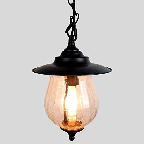 Lámpara colgante E27 náutica industrial vintage popular, farol de vidrio transparente transparente retro, lámpara de araña de granero de restaurante de loft negro de metal, iluminación de restaurante
