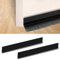 Misazy burlete puerta entrada 2 piezas bajo puerta entrada, burletes para ventanas, burletes para puertas, autoadhesivo y se puede cortar a medida - junta inferior de la puerta, burlete,5*100cm,Negro