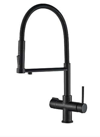Drei-Wege-Wasserhahn 3 in 1 Armatur Küche Wasserhahn Wasserfilter AL2002 (Black)