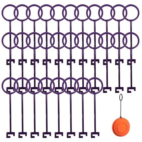 Veesper Crochets de pigeon violet 30pcs crochets de pigeon d'argile support de cible d'argile suspendu en ABS durable le travail d'entraînement, crochets de pigeon violet, crochets de pigeon d'argil