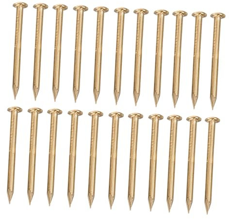 PartyKindom 100stücke Messing-möbelnägel Mit Rundem Kopf Für Polstermöbel Dekorationsprojekte Möbelmontage Und Holzkistenherstellung Langlebig Und Korrosionsbeständig