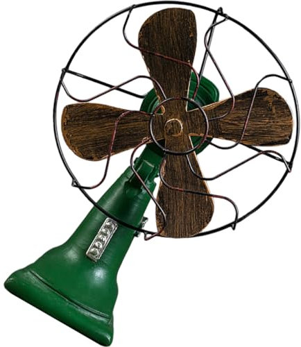 Garneck Retro Resin Desktop Decoration Vintage Electric Fan Ornaments for Desk Tabletop Adornment for Home Decor