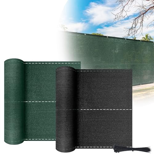 FIVMEN Zaunblende 1x10m Gartenzaun Sichtschutz Zaun 150g/m² HDPE Schattiernetz Balkonsichtschutz mit Kabelbinder Balkon Sichtschutz Wetterfest, Grün