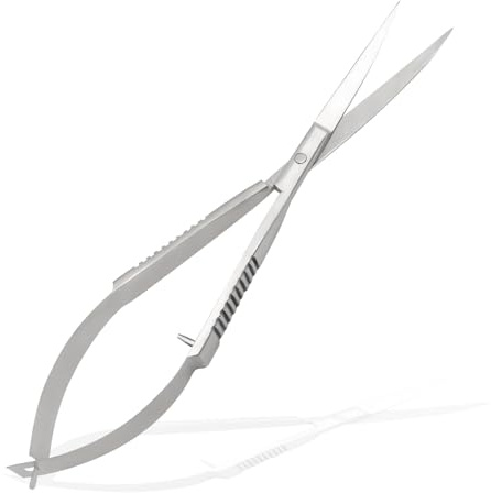 Cuticle Scissors, Curved Nail Scissors Professional Cuticle Remover Fine Trimming Nails Eyelashes Eyebrows and Hard Skin