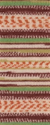 Gründl Hot Socks Mandello, Sockenwolle 8-fach, Sockengarn 8-fädig, dicke Stumpfwolle musterbildend, Farbverlauf, 150g / 300m (03 beige orange ocker)
