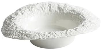 Innovativo set da pranzo in ceramica con bordo largo, insalatiera e piatto fondo, elegante ed elegante, per noodles, insalata e zuppa, perfetto per mangiare con stile e lusso (25,4 cm)