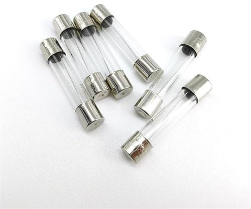10 Stück 5 x 20/6 x 30 mm schnelle Glassicherung, 5 A, 10 A, 15 A, 20 A, 30 A, Sicherungen, 250 V, elektrisch, sortiert, flinke Glassicherung, Versicherungsröhre(5x20mm 25A(10PCS))