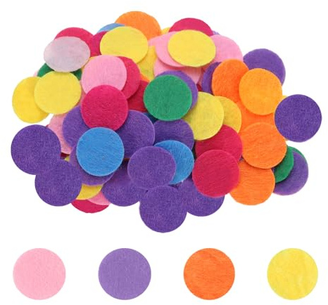 QUARKZMAN 500 Stück 20mm Runde Bastelfilz, vorgeschnittene Filzplatten, nicht gewebte Filzkreise Filzstoff für Nähen, DIY Projekt, Bastelarbeiten, Handwerk, Decoration (Gemischte Farben)