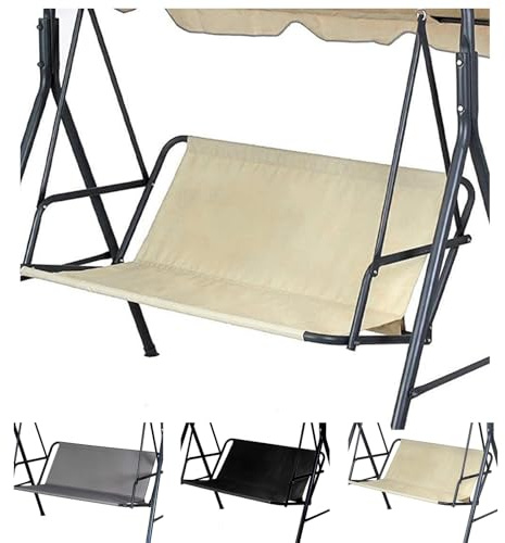 OREZAUQS Bezug für Hollywoodschaukel, Strapazierfähiges 600D-Oxford-Gewebe, für den Außenbereich 2- und 3-Sitzer, UV-beständige wasserdichte (160 * 58 * 58 cm,Beige)