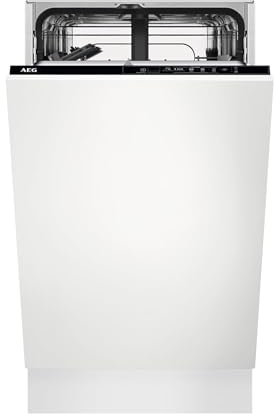 AEG 5000 Series integrated Dishwasher, AirDry Technology FSB54607Z, 60 cm,13 Settings, (Db) 44, Delay Start, Inverter Motor, Height Adjustable Basket, Touch Control, Built-In 818x596x550mm, Class C