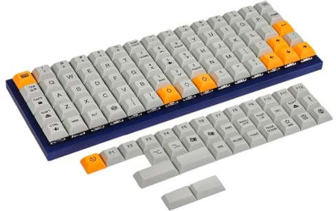 YMDK DSA Profile Gray Orange 109 Keycaps Dye Sub PBT 1.4mm Thickness Ortholinear for XD75 ID75 Planck Preonic Niu40 Split 36 Corne Split 46 Using
