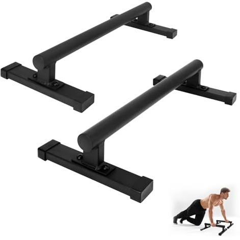 Parallettstänger, armhävningsstänger styrketräning för händer, kraftiga metallkalisthenikstänger, bärkapacitet upp till 250 kg, bärbar och lätt för hem eller kommersiellt gym