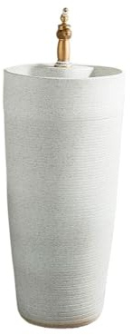 Classique Lavabo sur pied autoportant avec robinet et bonde for salle de bain avec balcon et cour Pratique