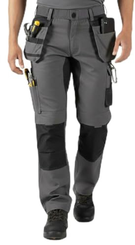 Unbreakable Osprey Men’s Stretch Work Trousers - Multi-Pocket Trade Pants, 2-Way Stretch Panels, Twin Holster Pockets, Reinforced External Top Loading Knee Pad Pockets, Reinforced Hem