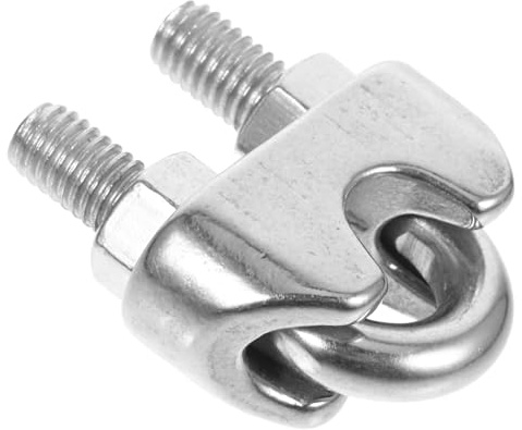 COLLBATH Abrazadera Acero Inoxidable Clip Resistente para Cable y Cuerda Sujeción Segura para Cables de Alambre y Versátil para Uso Industrial y Doméstico
