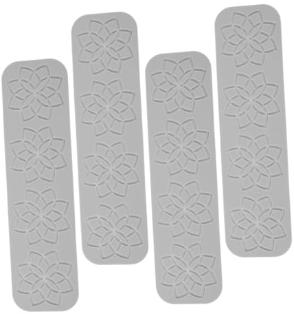 TOYANDONA 4 piezas Molde de Silicona para Encaje de Pastel Molde Flexible para Fondant con Diseño de Flor de y Reutilizable para Decoración de Tartas Chocolate y Azúcar Utensilio de