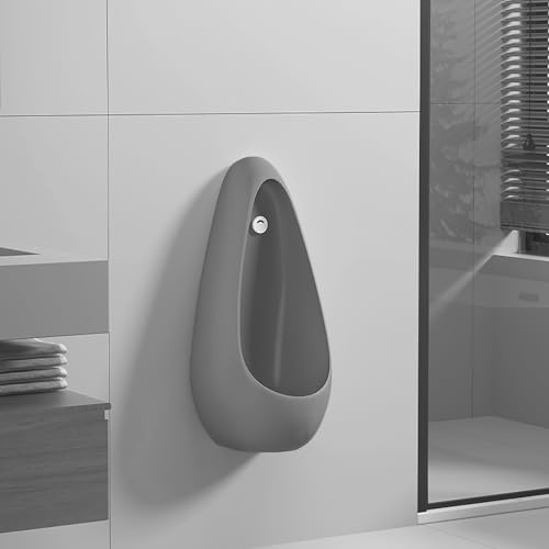 Orinatoio per Uomo Senza Troppopieno,Orinatoio Commerciale a Parete,Scarico Intelligente del Sensore,per Servizi Igienici.(Gray)