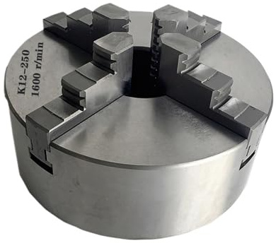 Mandril de torno Plato de torno for metal de 250 mm, 4 mordazas, autocentrante, K12-250, desplazamiento manual(K12-250A)