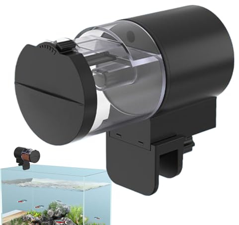 Opdestn Automatischer Fischfutterautomat | Mit Timer Und 100ml Intelligenter Füllstand | Automatischer Fischfutterautomat Für Kleine Aquarien | Für Schildkröten Kampffisch Kleines Aquarium Zuhause