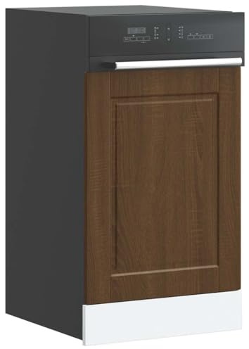 Mokuyary Paraluce per lavastoviglie Porto marrone effetto quercia 45 x 1,5 x 67 cm, angolo cottura 45 x 1,5 x 67 cm, modello 1 mascherina per lavastoviglie