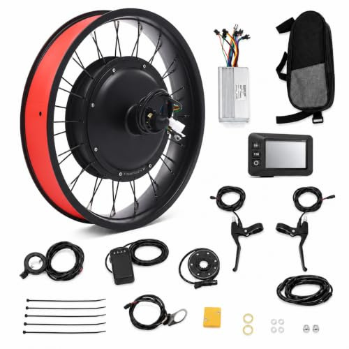 Ebike Hinterrad Umbausatz 1000W 20 Zoll Nabenmotor für Fatbike | 40 Nm Drehmoment, 38-45 km/h, LCD-Display & PAS, E-Bike Nachrüstsatz für Fatbike und MTB