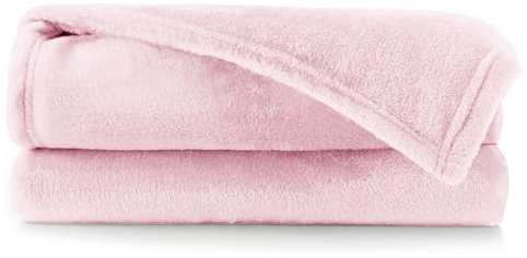 DecoKing Kuscheldecke 150x200 cm rosa Decke Microfaser Tagesdecke Fleece weich sanft kuschelig pink puderrosa powderpink Mic
