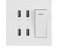 Nikou Presa a muro USB 4 Porte, Presa USB Interruttore di controllo Presa per presa di corrente a muro USB Presa (220~250V) 5V 2.1A / 1A 4100mA
