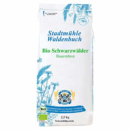 Stadtmühle Waldenbuch Bio Schwarzwälder Bauernbrot, Brotbackmischung, 2,5 kg