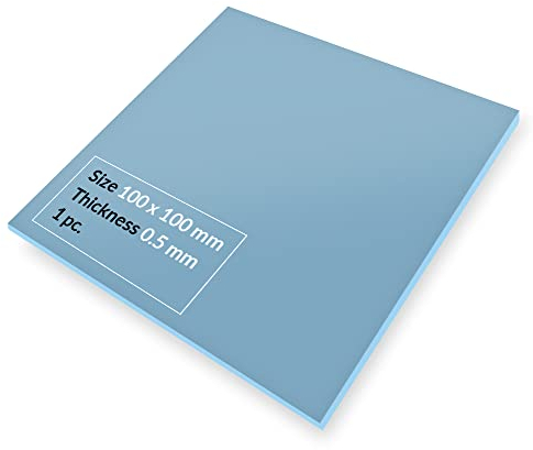 ARCTIC TP-3 Wärmeleitpad: Premium Performance Thermal Pad, 100x100x0,5 mm (stapelbar bis 2,0 mm ohne Leistungsverlust), 1 Stück - Hohe Leistung, sehr weich, Gap-Filler, Überbrückung von Unebenheiten