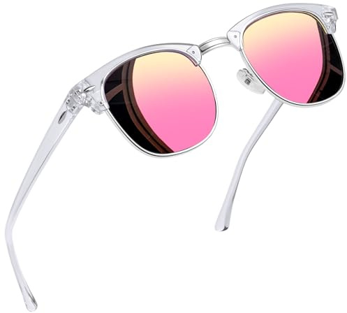 Joopin Klassische Halbrahmen Sonnenbrille Herren Polarisiert UV400 Fahren | Halbrandbrille, Retro, Akademisch, Elegant, Unisex, Farbvarianten, Unpolarisierte Nachtbrille, Alltag, Einkaufen, Reisen