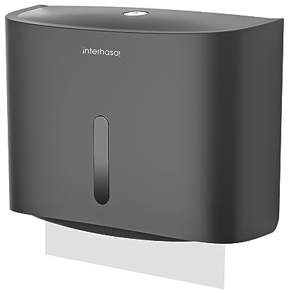 interhasa! Dispensador de Toallas de Papel para Montaje en Pared, Montaje Adhesivo sin taladrar ni atornillar para la instalación de dispensadores de Toallas de Papel Plegable múltiples